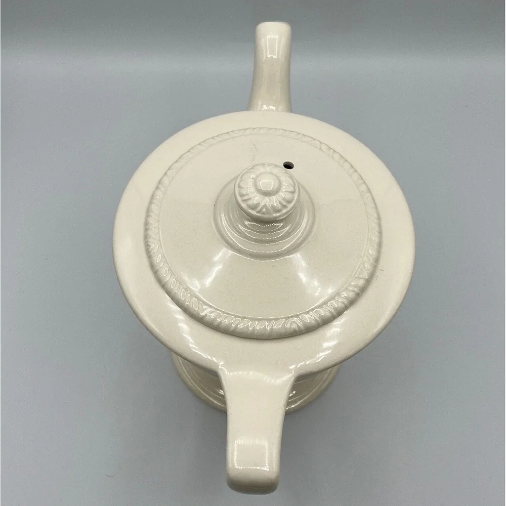 Rare Vintage Homer Laughlin Ivory Coffee Pot‎ Footed Liberty Pedestal Large